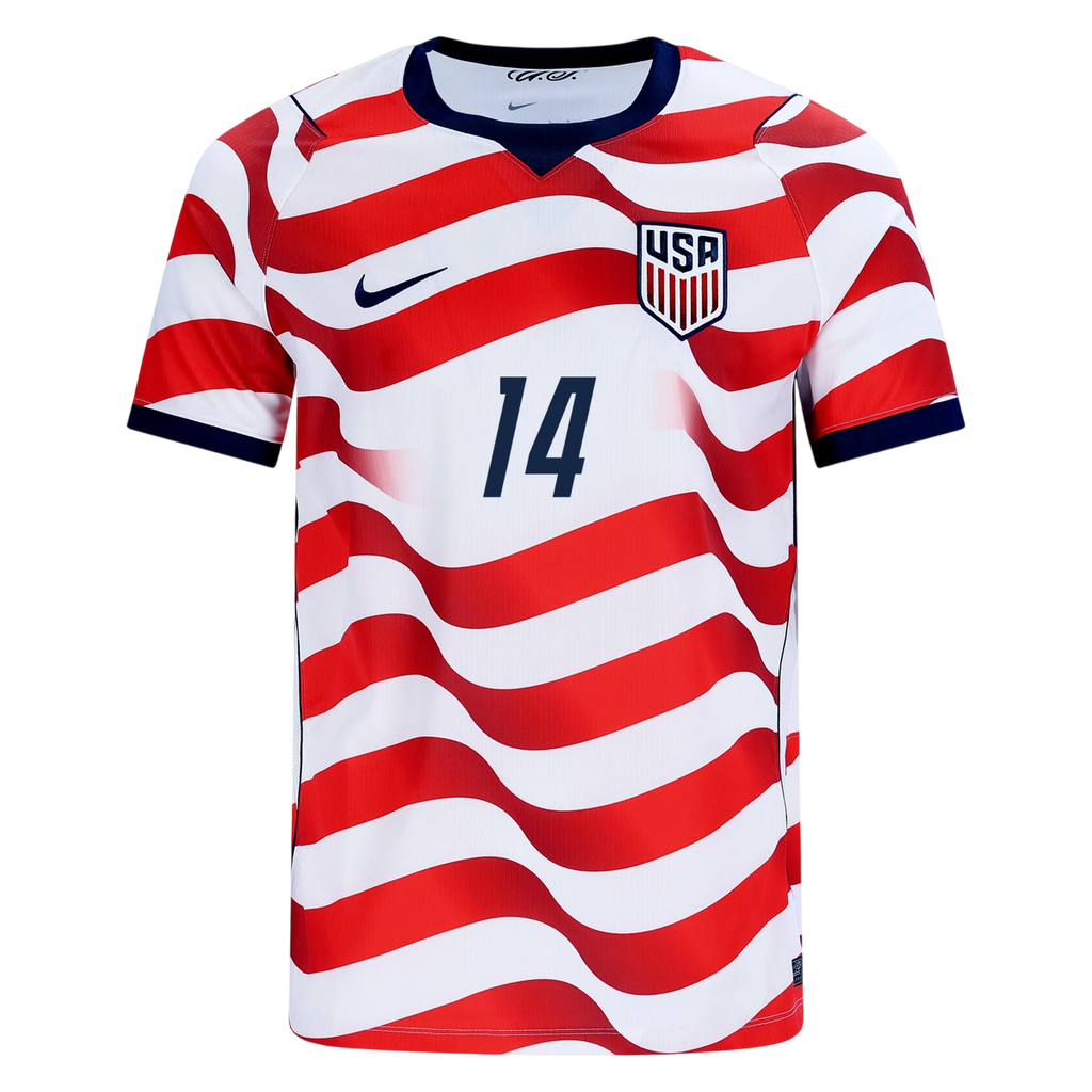 USA BERHALTER #14 Home World Cup 2026 Jersey Red & White Men's