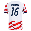 USA FREEMAN #16 Home World Cup 2026 Jersey Red & White Men's