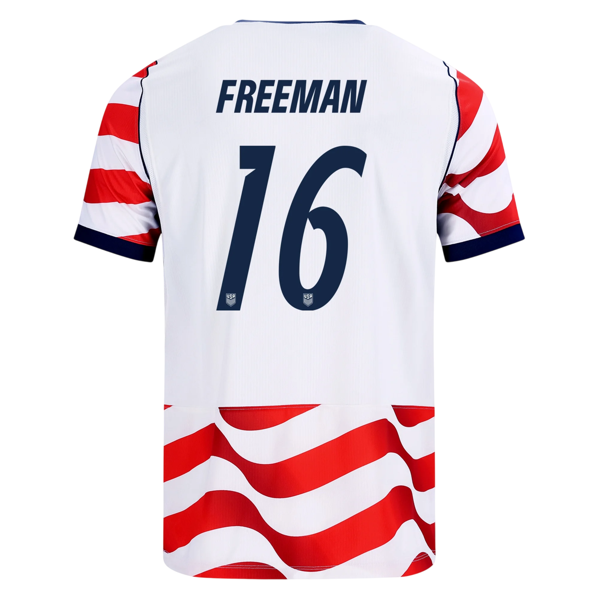 USA FREEMAN #16 Home World Cup 2026 Jersey Red & White Men's