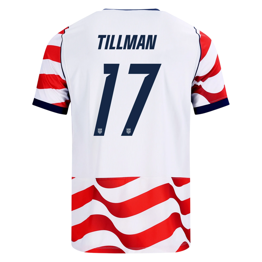 USA TILLMAN #17 Home World Cup 2026 Jersey Red & White Men's