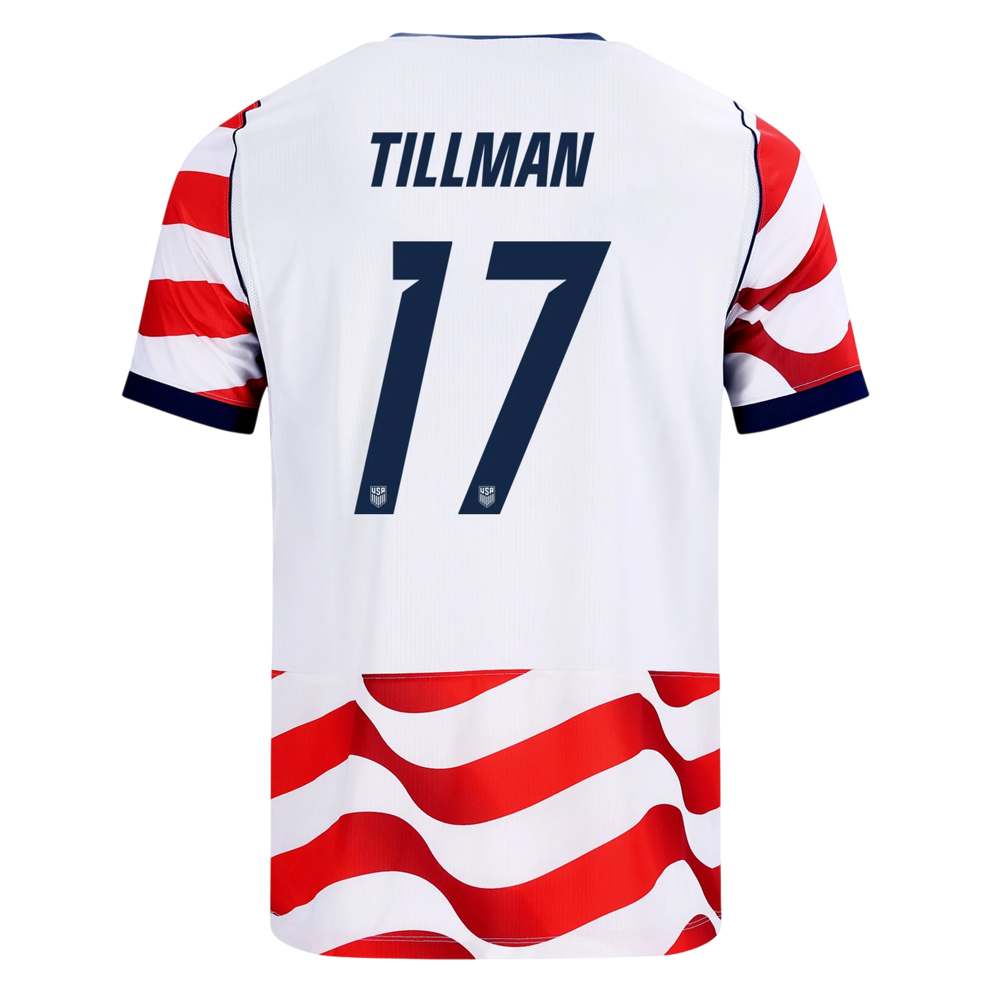 USA TILLMAN #17 Home World Cup 2026 Jersey Red & White Men's