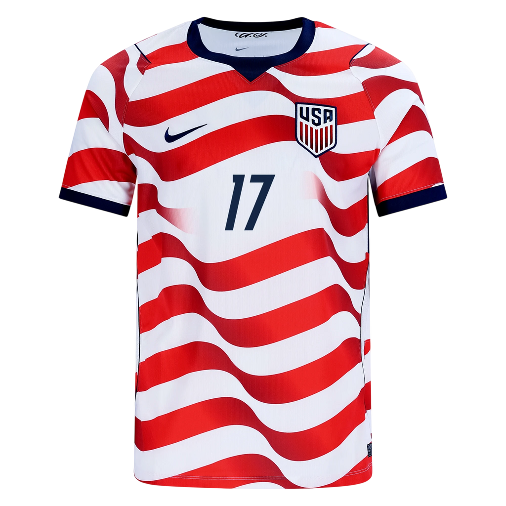 USA TILLMAN #17 Home World Cup 2026 Jersey Red & White Men's