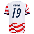 USA WRIGHT #19 Home World Cup 2026 Jersey Red & White Men's