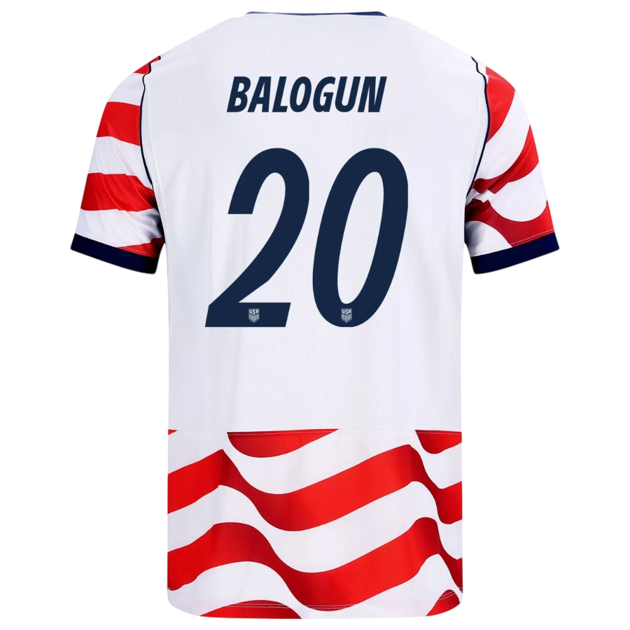 USA BALOGUN #20 Home World Cup 2026 Jersey Red & White Men's