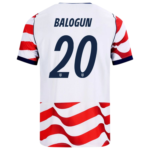 USA BALOGUN #20 Home World Cup 2026 Jersey Red & White Men's