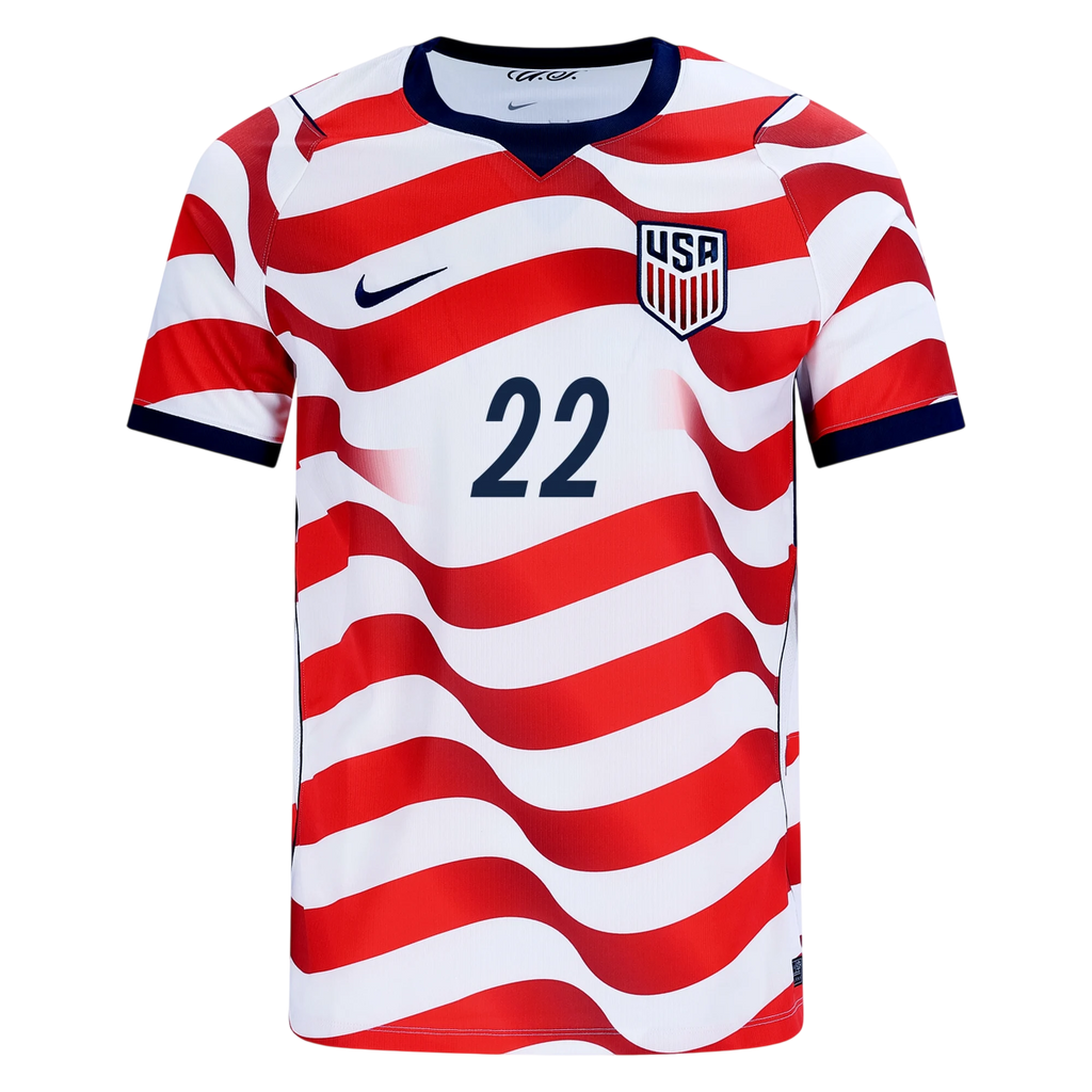 USA McKENZIE #22 Home World Cup 2026 Jersey Red & White Men's