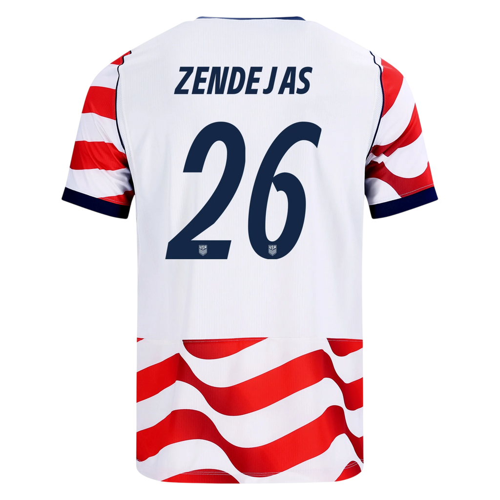 USA ZENDEJAS #26 Home World Cup 2026 Jersey Red & White Men's
