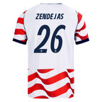 USA ZENDEJAS #26 Home World Cup 2026 Jersey Red & White Men's