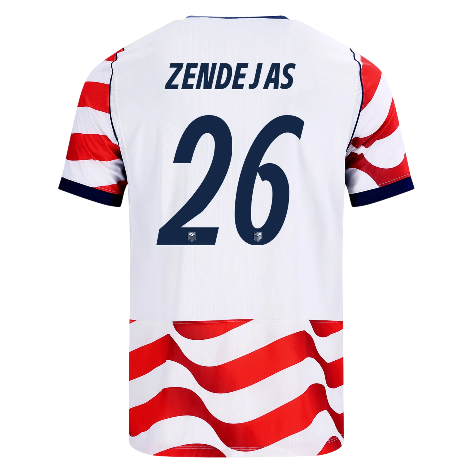 USA ZENDEJAS #26 Home World Cup 2026 Jersey Red & White Men's