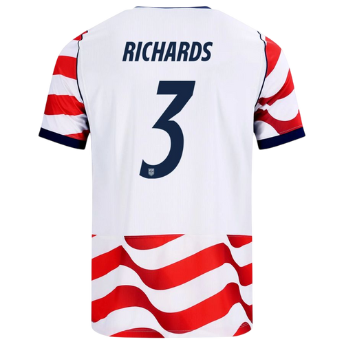 USA RICHARDS #3 Home World Cup 2026 Jersey Red & White Men's