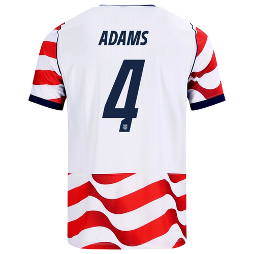 USA ADAMS #4 Home World Cup 2026 Jersey Red & White Men's