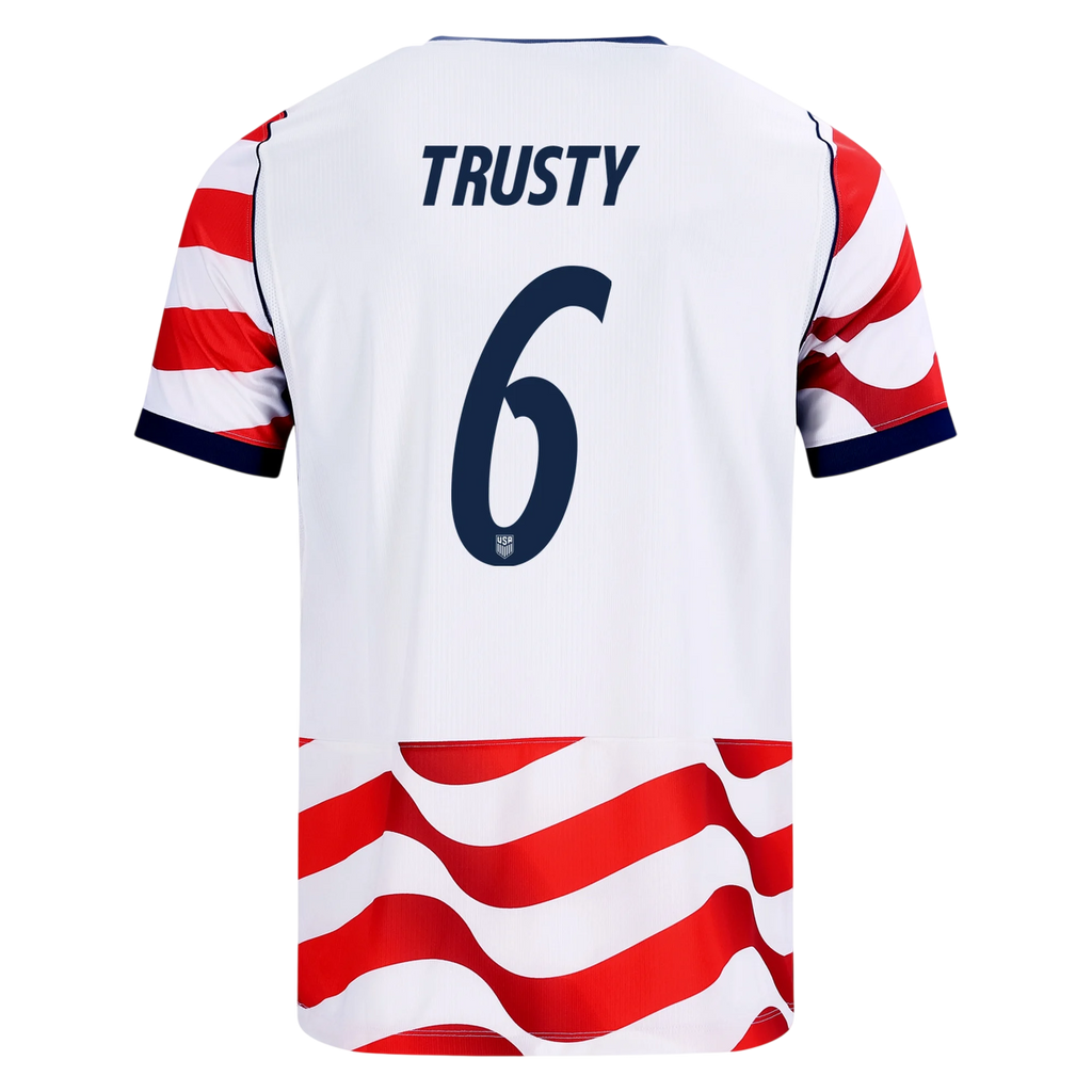 USA TRUSTY #6 Home World Cup 2026 Jersey Red & White Men's