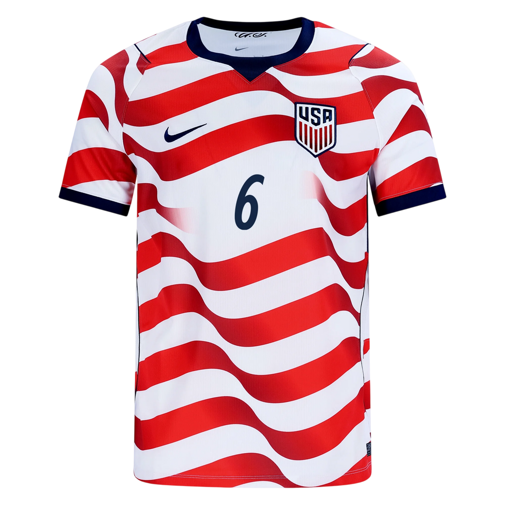 USA TRUSTY #6 Home World Cup 2026 Jersey Red & White Men's
