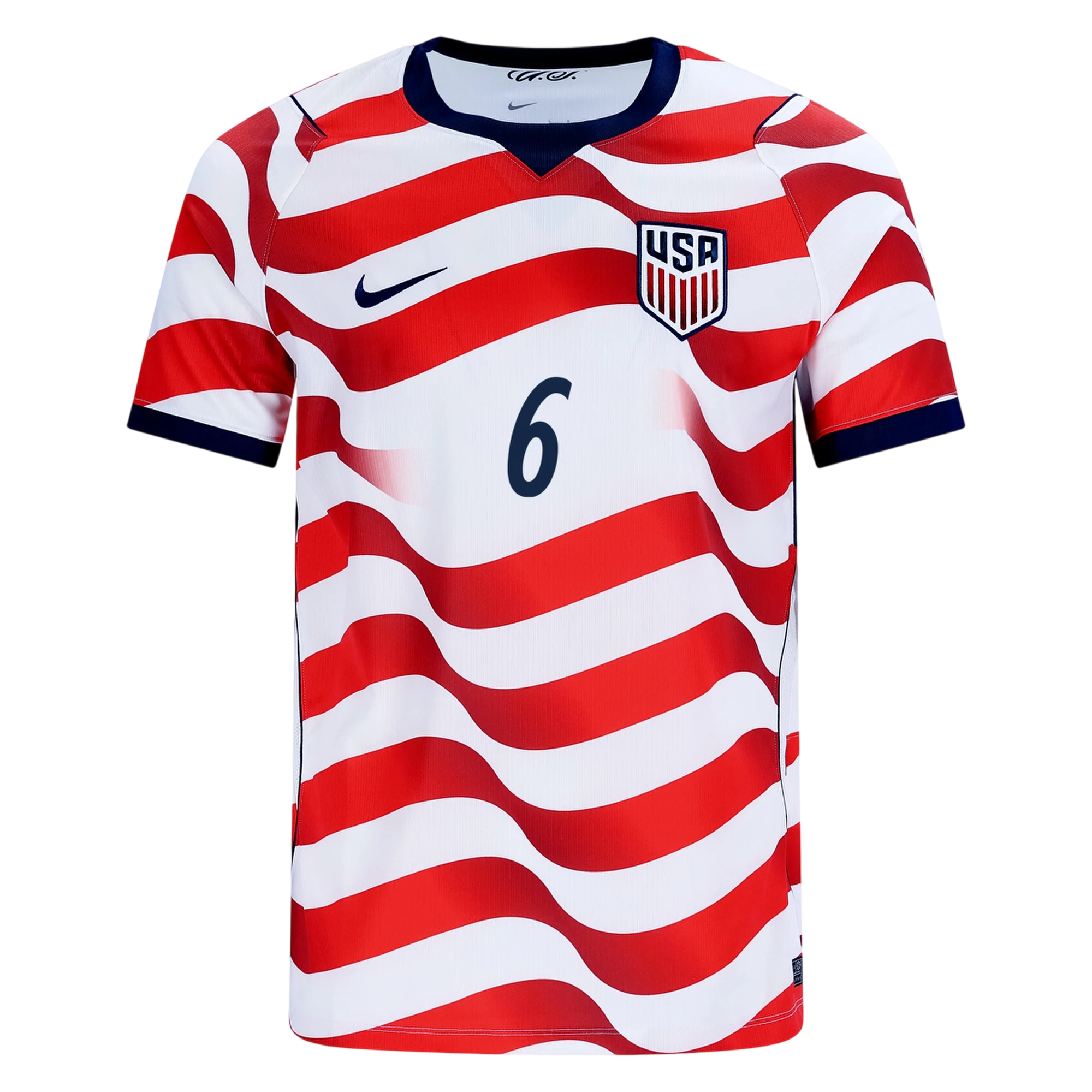 USA TRUSTY #6 Home World Cup 2026 Jersey Red & White Men's