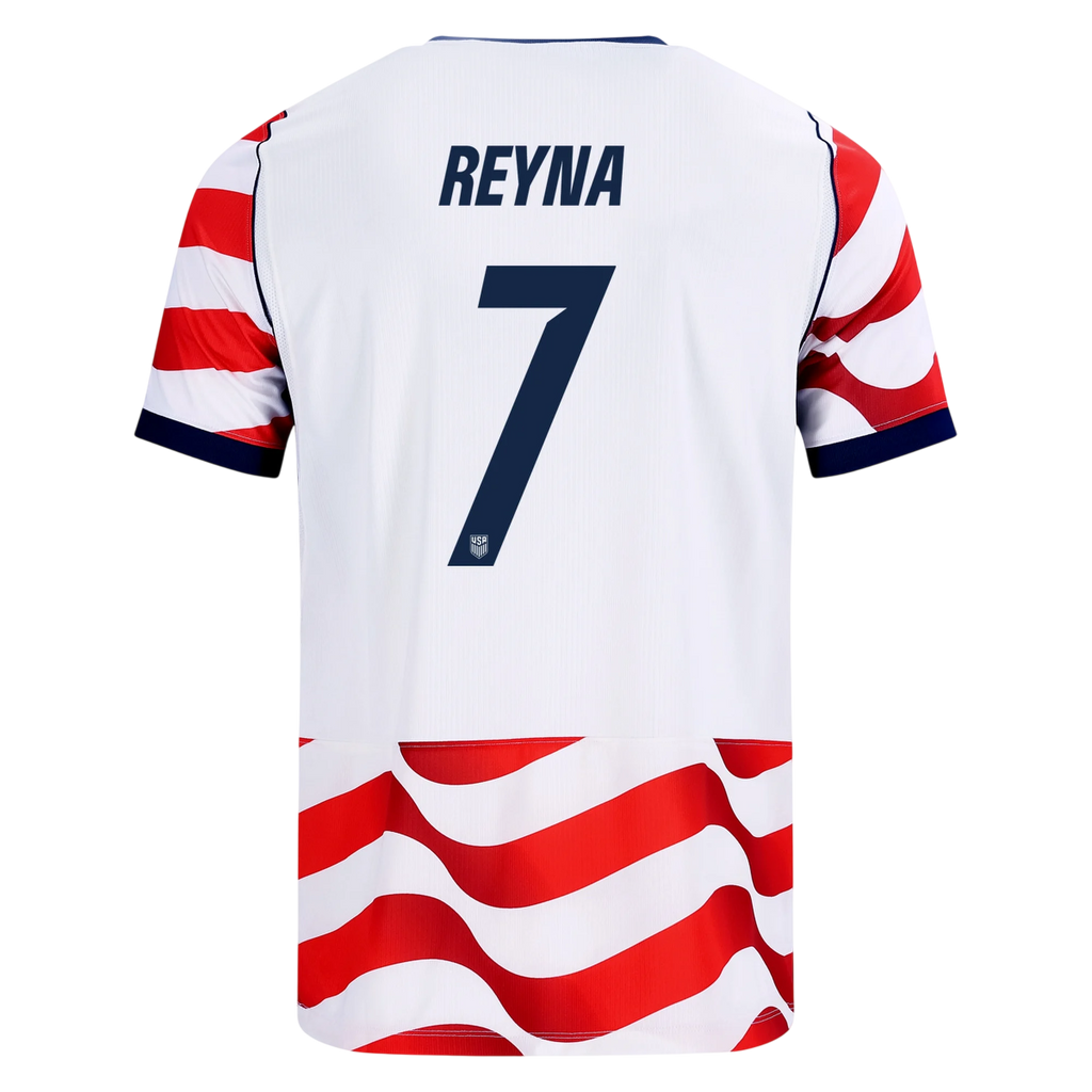USA REYNA #7 Home World Cup 2026 Jersey Red & White Men's