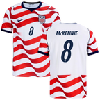 USA McKENNIE #8 Home World Cup 2026 Jersey Red & White Men's