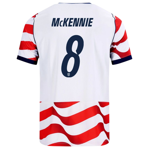USA McKENNIE #8 Home World Cup 2026 Jersey Red & White Men's