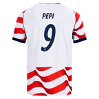 USA PEPI #9 Home World Cup 2026 Jersey Red & White Men's