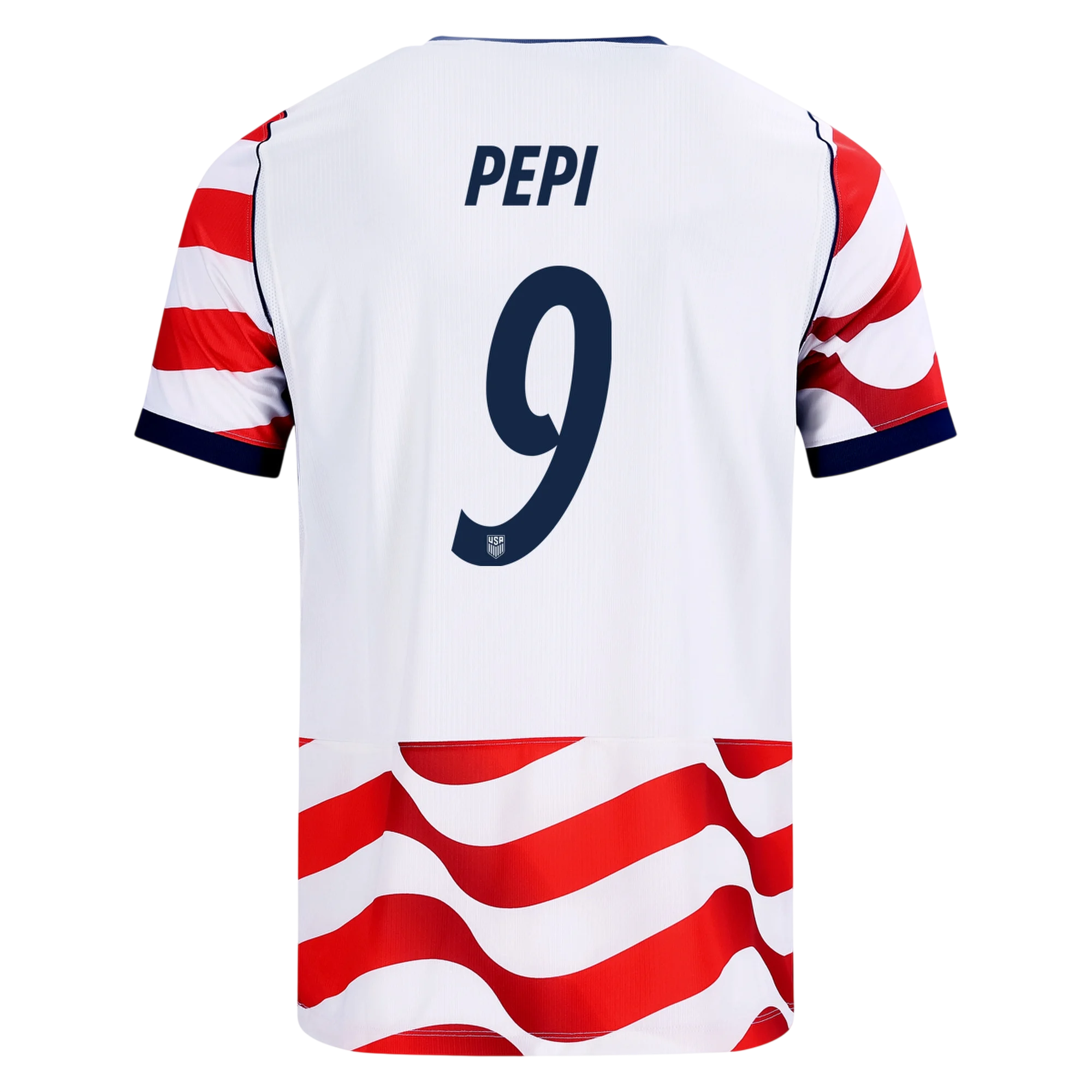 USA PEPI #9 Home World Cup 2026 Jersey Red & White Men's