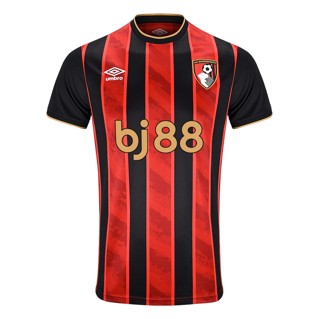Bournemouth Home 2025/26 Jersey Black & Red Men's