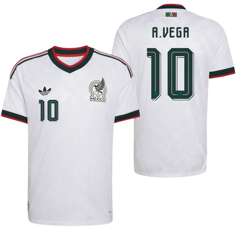 Mexico A. VEGA #10 Away World Cup 2026 Jersey White Men's