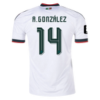 Mexico A. GONZALEZ #14 Away World Cup 2026 Jersey White Men's