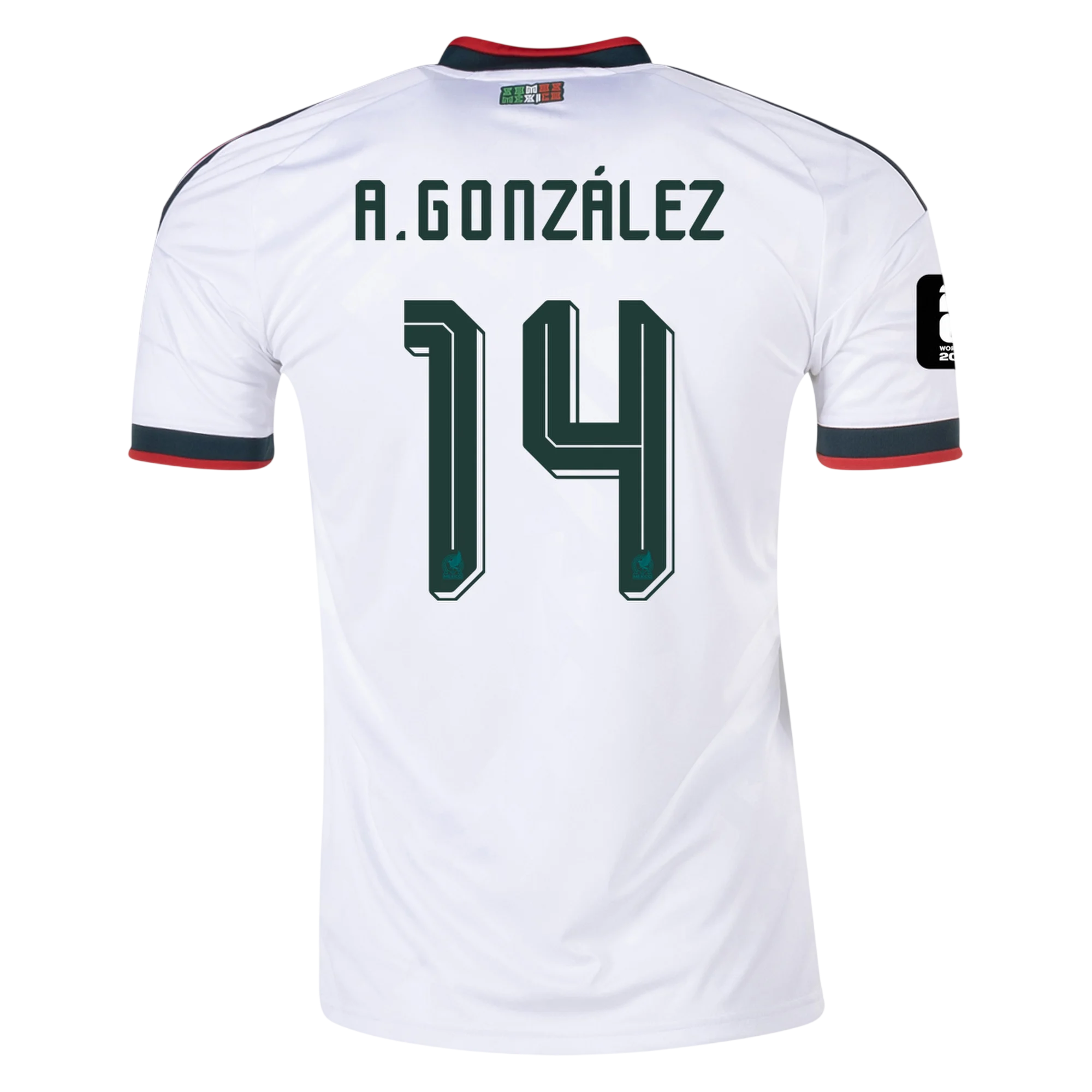 Mexico A. GONZALEZ #14 Away World Cup 2026 Jersey White Men's
