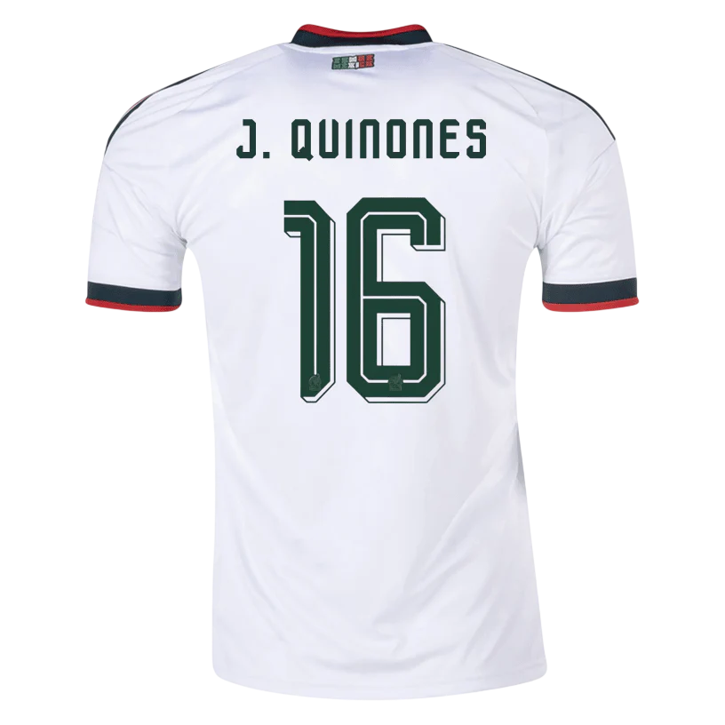 Mexico J. QUINONES #16 Away World Cup 2026 Jersey White Men's