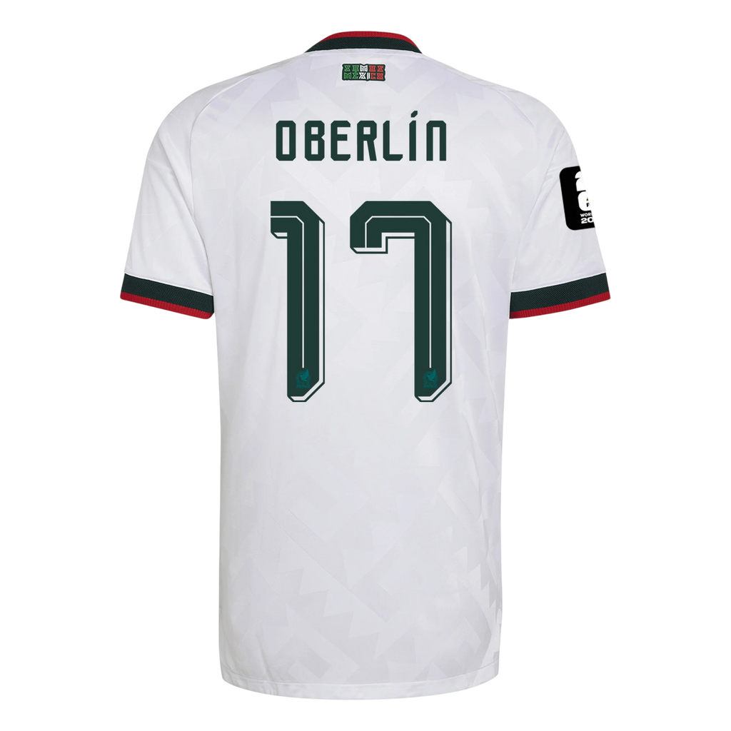 Mexico OBERLIN #17 Away World Cup 2026 Jersey White Men's