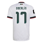 Mexico OBERLIN #17 Away World Cup 2026 Jersey White Men's
