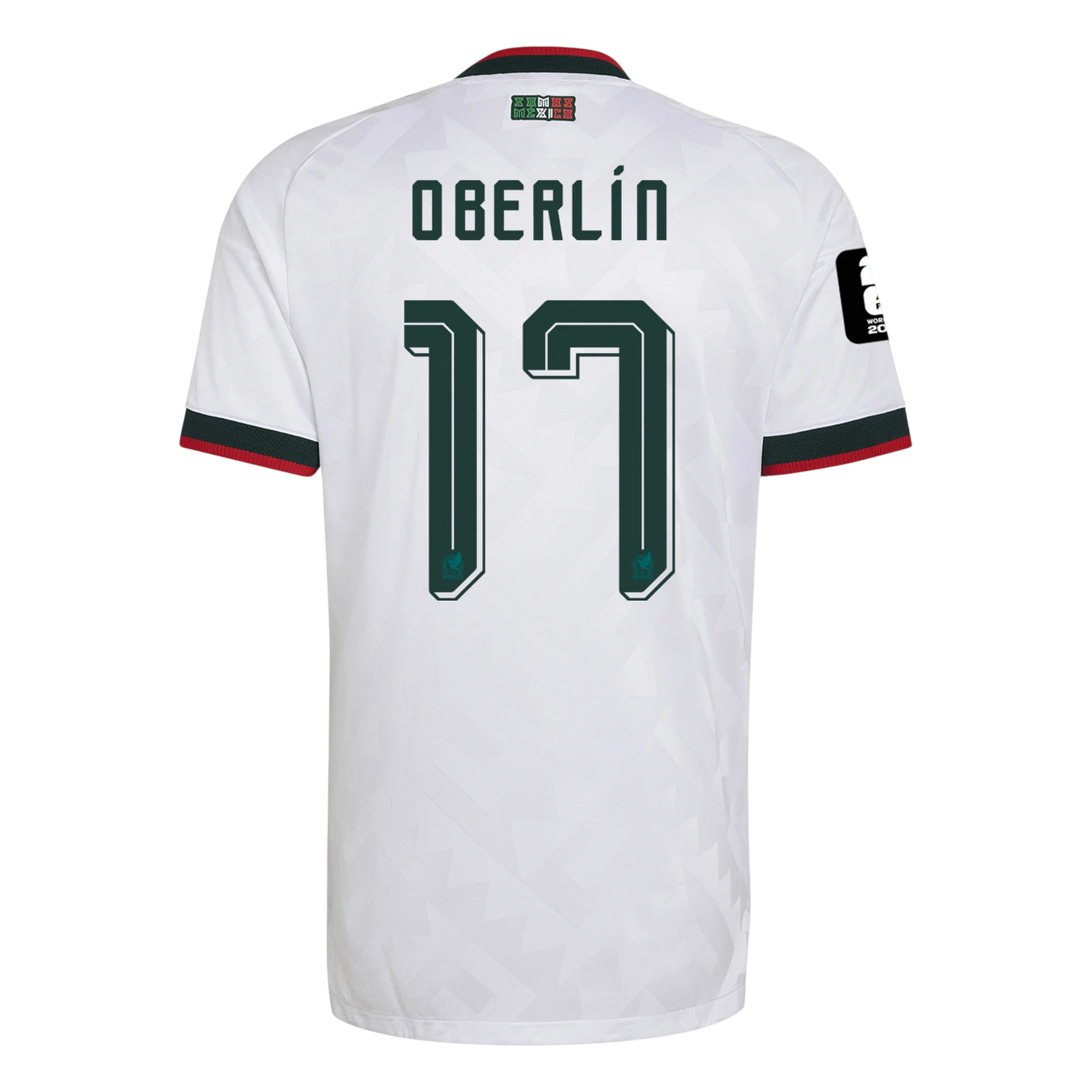 Mexico OBERLIN #17 Away World Cup 2026 Jersey White Men's