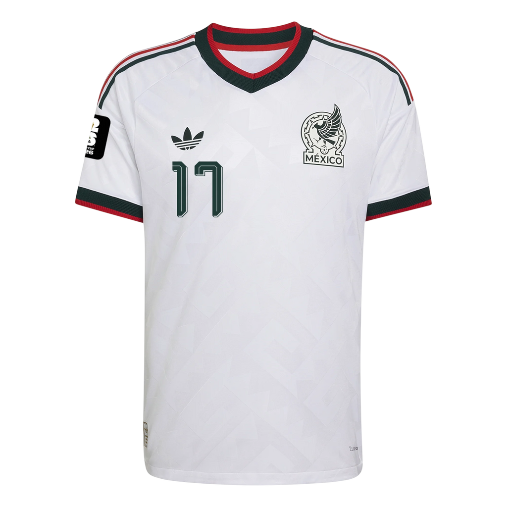 Mexico OBERLIN #17 Away World Cup 2026 Jersey White Men's