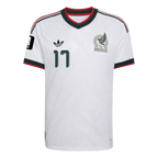 Mexico OBERLIN #17 Away World Cup 2026 Jersey White Men's