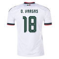 Mexico O. VARGAS #18 Away World Cup 2026 Jersey White Men's