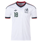 Mexico O. VARGAS #18 Away World Cup 2026 Jersey White Men's