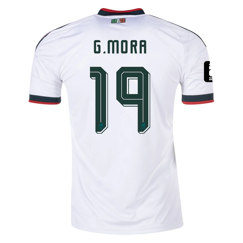 Mexico G. MORA #19 Away World Cup 2026 Jersey White Men's