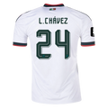 Mexico L. CHAVEZ #24 Away World Cup 2026 Jersey White Men's