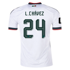 Mexico L. CHAVEZ #24 Away World Cup 2026 Jersey White Men's