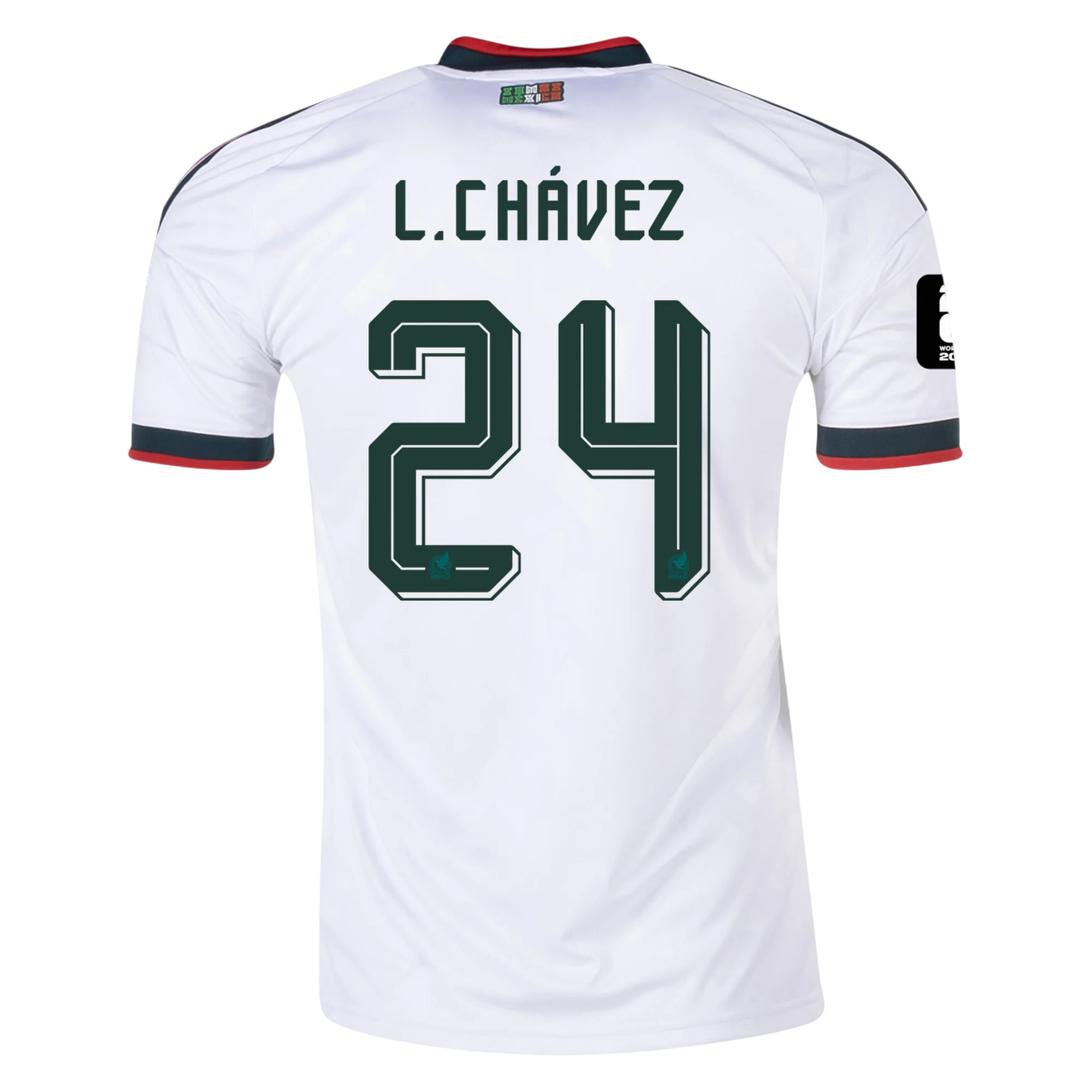 Mexico L. CHAVEZ #24 Away World Cup 2026 Jersey White Men's