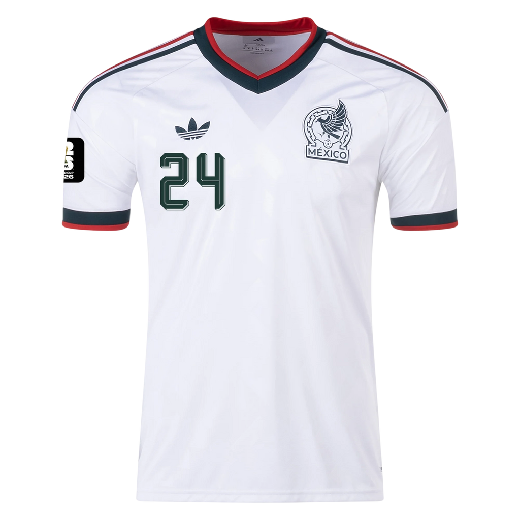Mexico L. CHAVEZ #24 Away World Cup 2026 Jersey White Men's