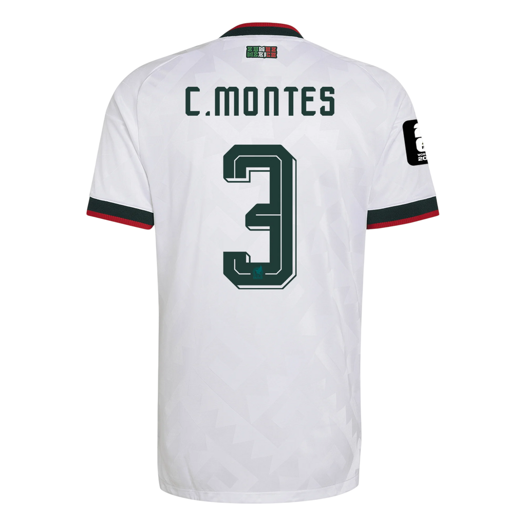 Mexico C. MONTES #3 Away World Cup 2026 Jersey White Men's