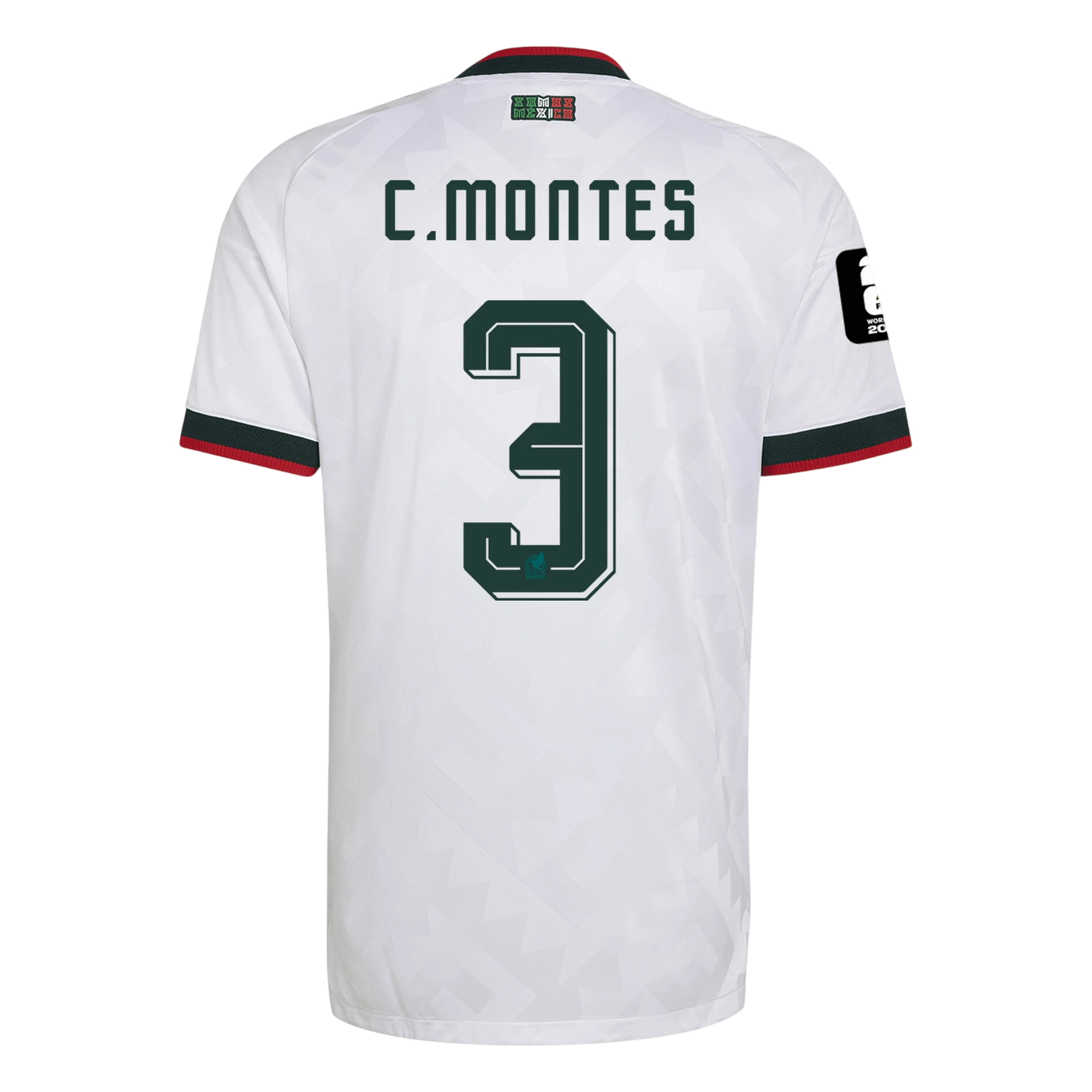 Mexico C. MONTES #3 Away World Cup 2026 Jersey White Men's