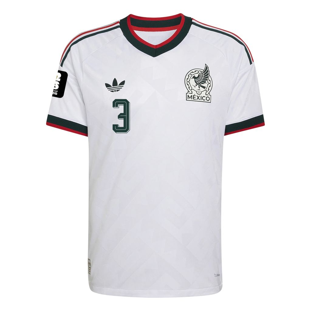 Mexico C. MONTES #3 Away World Cup 2026 Jersey White Men's
