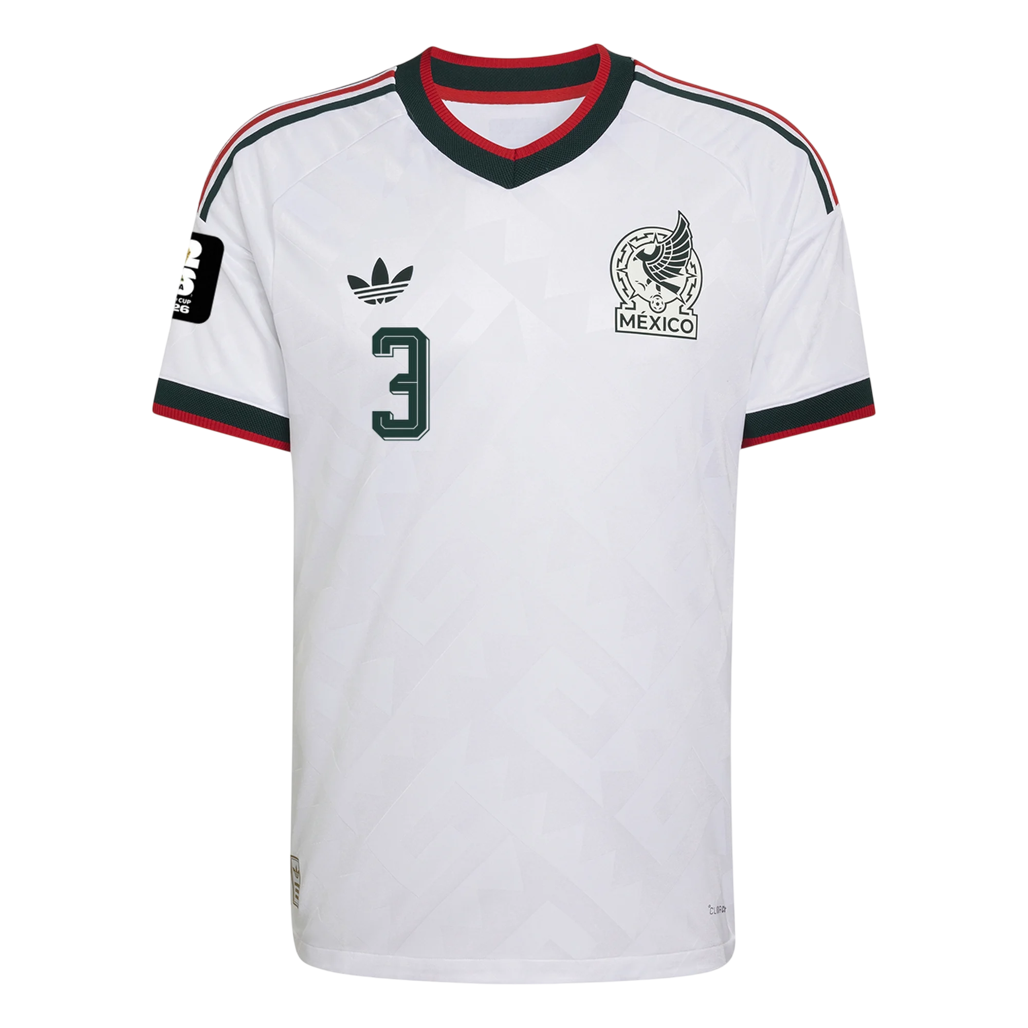 Mexico C. MONTES #3 Away World Cup 2026 Jersey White Men's