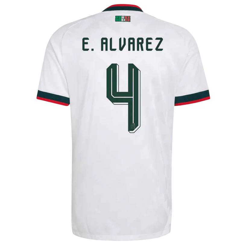 Mexico E. ALVAREZ #4 Away World Cup 2026 Jersey White Men's