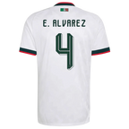 Mexico E. ALVAREZ #4 Away World Cup 2026 Jersey White Men's