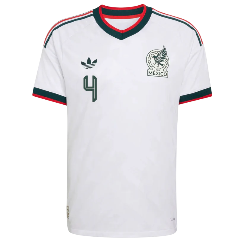 Mexico E. ALVAREZ #4 Away World Cup 2026 Jersey White Men's