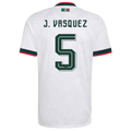 Mexico J. VASQUEZ #5 Away World Cup 2026 Jersey White Men's