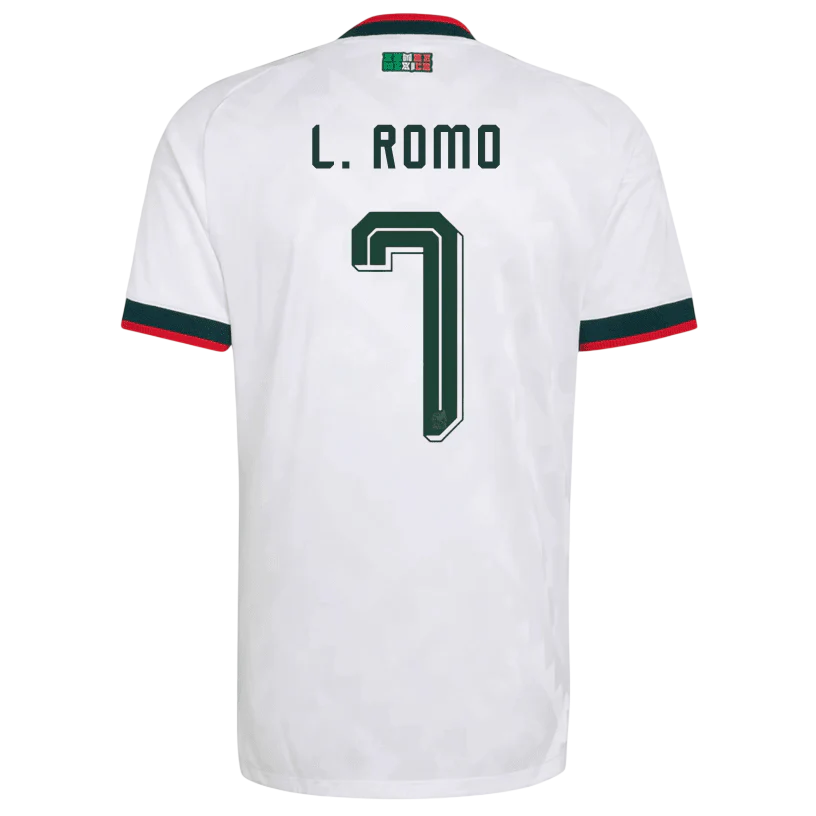 Mexico L. ROMO #7 Away World Cup 2026 Jersey White Men's