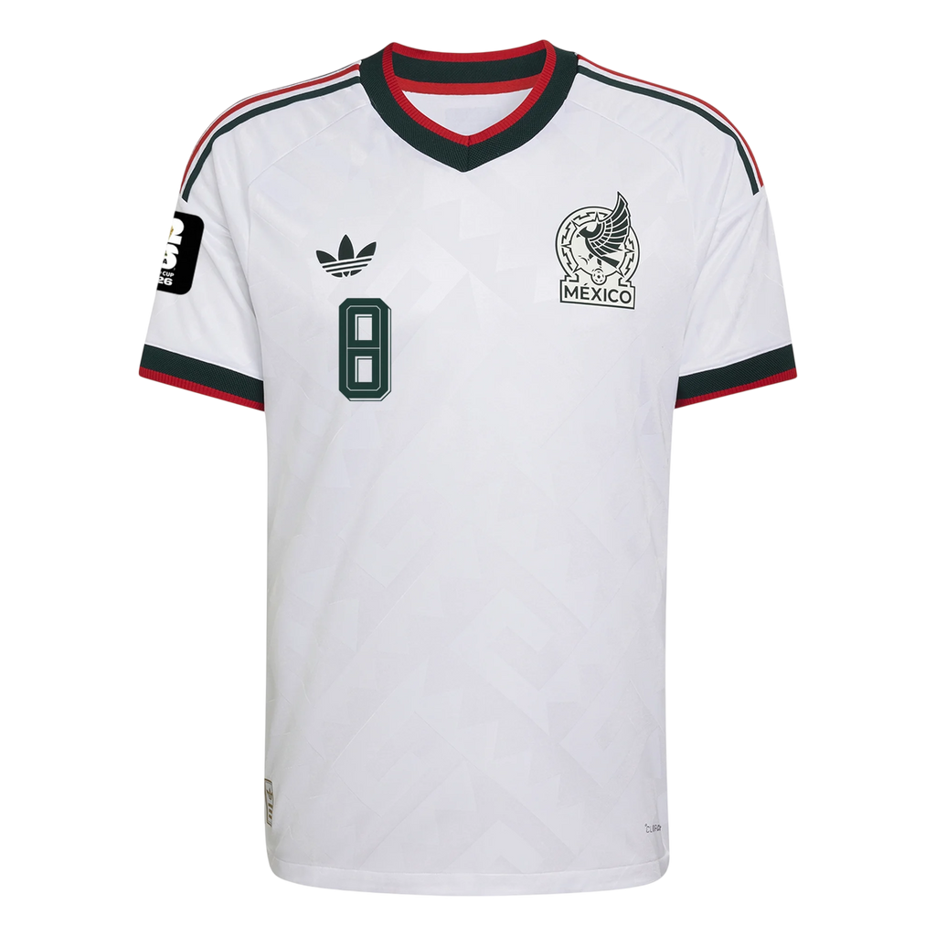 Mexico A. FIDALGO #8 Away World Cup 2026 Jersey White Men's